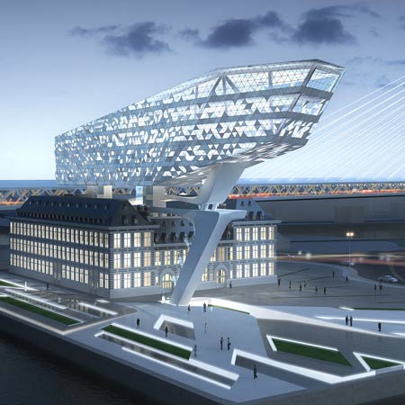 Home Architecture Design on Port House Antwerp By Zaha Hadid Architects Sqwu 2port House Antwerp