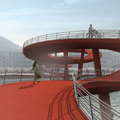 Nanhe River Landscape Bridge by WXY Architecture