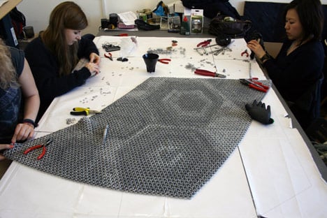 The Yachiyo metal rug by Philippe Malouin