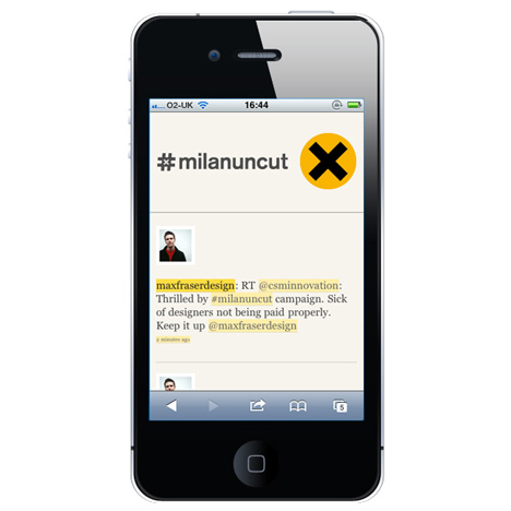 #milanuncut mobile app by Zerofee