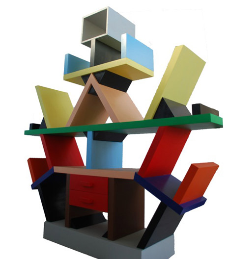 Carlton bookcase by Ettore Sottsass, copied by Evelyn Malinowska