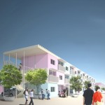 Multi-storey Temporary Housing by Shigeru Ban Architects