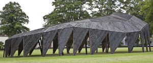 Blackened wood