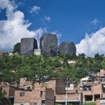 Giancarlo Mazzanti's España library-park towers over Medellín photographed by Diana Moreno