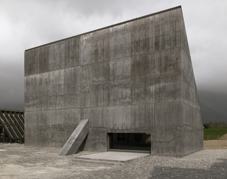 Plantahof Auditorium by Valerio Olgiati