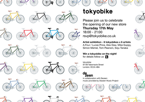 tokyobike opening party invite