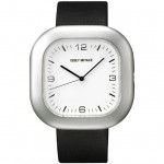 Issey Miyake GO watch silver/black leather
