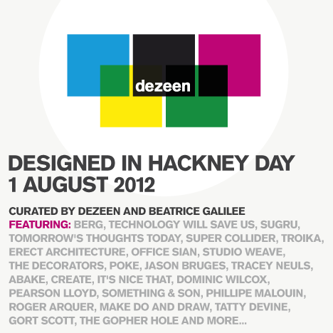 Designed in Hackney Day line-up announced