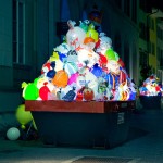 Plastic Garbage Guarding the Museum by Luzinterruptus