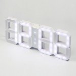 White and White Clock by KibardinDesign