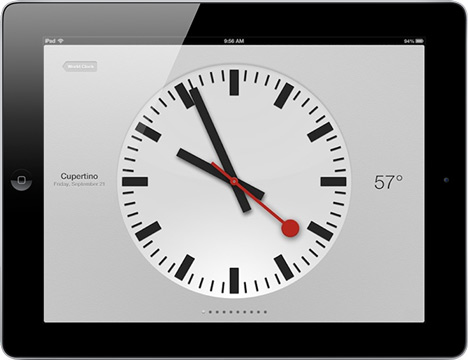 Apple uses Swiss rail operator's clock design