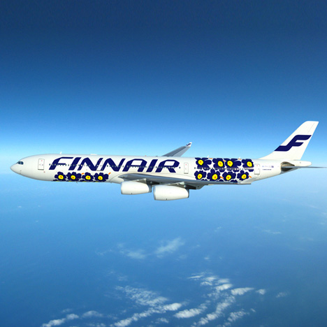Marimekko thiết kế Finnair bộ đồ ăn và màu sơn