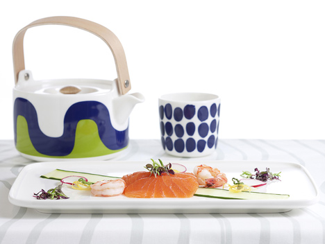 Marimekko thiết kế Finnair bộ đồ ăn và màu sơn