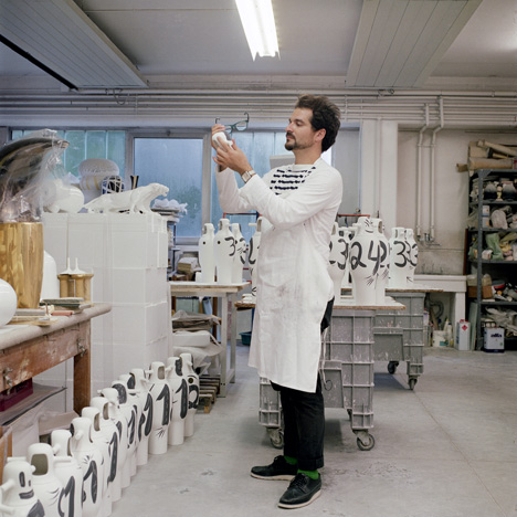 BD Barcelona Design celebrates 40th birthday with hand-painted vases by Jaime Hayon
