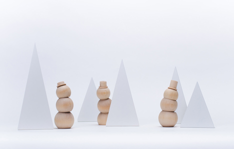 Stackable Snowmen and Happy Little Trees by Fruitsuper Design