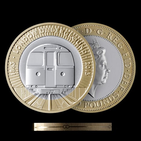 London Underground 150th anniversary coin by BarberOsgerby