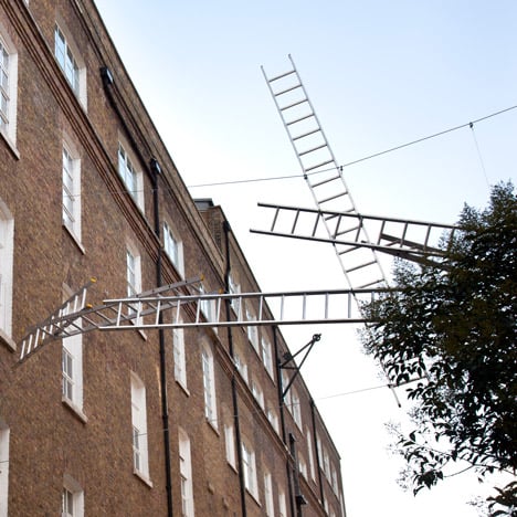 "My ladders provide an imaginative route across the road" - Gitta Gschwentdner