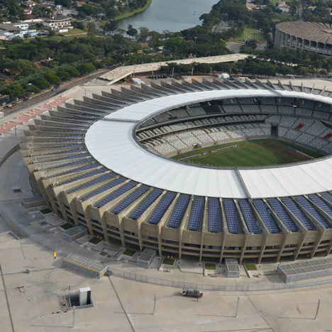 Solar panels fitted to roof of Mineirão stadium