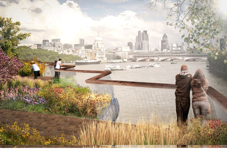dezeen_Thomas Heatherwick reveals garden bridge across the Thames_2