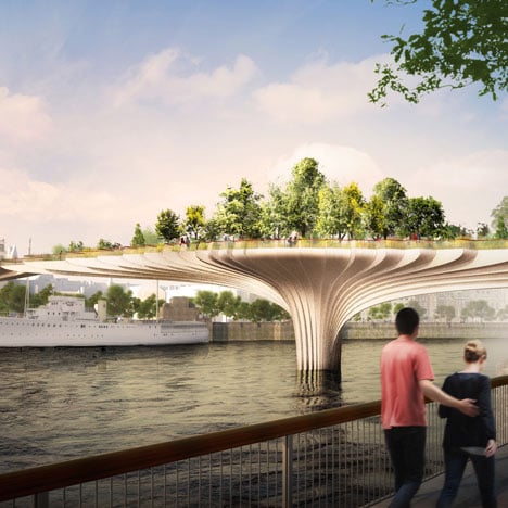 dezeen_Thomas Heatherwick reveals garden bridge across the Thames_sq