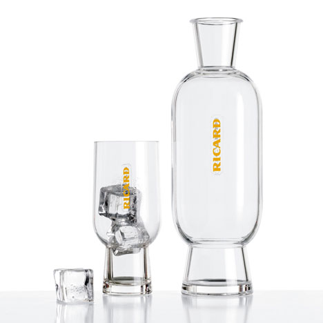 Carafe and glass by Mathieu Lehanneur for Ricard