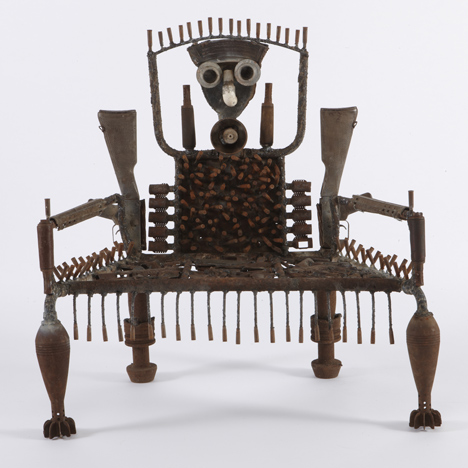 When I get Green furniture made of guns by Gonçalo Mabunda at Jack Bell Gallery