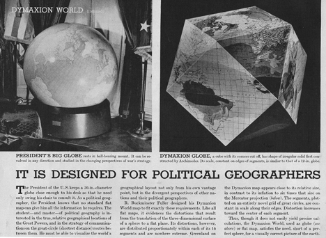 Buckminster Fuller - Dymaxion Map, 1943