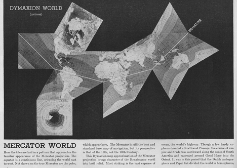 Buckminster Fuller - Dymaxion Map, 1943