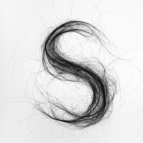 Hair Typography by Monique Goossens