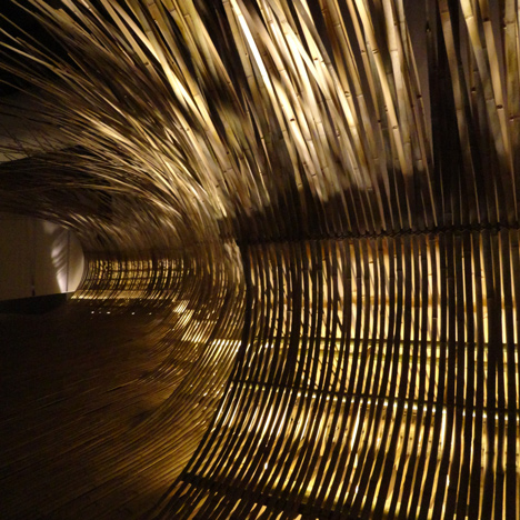 Bamboo installation at Gwangju Design Biennale by Kengo Kuma