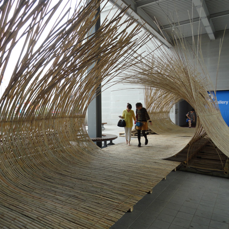 Telepathy bamboo installation by Kengo Kuma