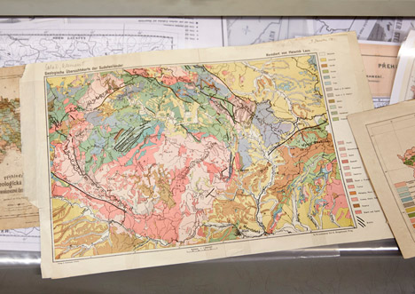 Colourful geological map
