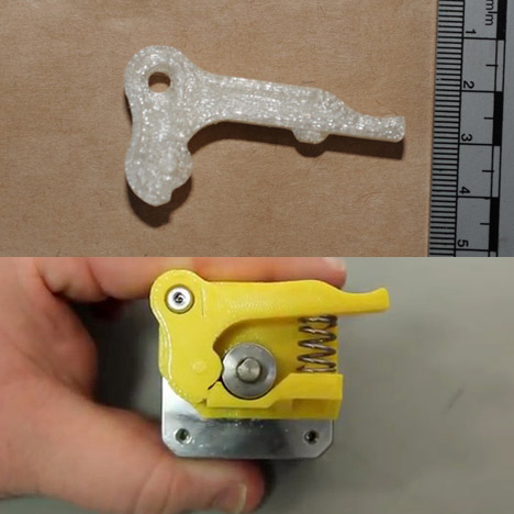 Makerbot Replicator 2 extruder alternative compared to 3D printed part found by Greater Manchester Police