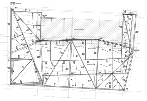 Roof plan of Community Home by Marc Koehler Architects