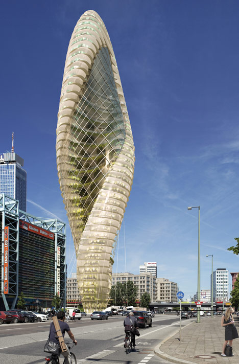 Green8 twisted skyscraper by Agnieszka Preibisz and Peter Sandhaus