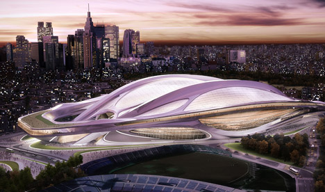 Estadio Nacional de Japón por Zaha Hadid Architects