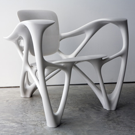 Out of Hand: Materializing the Postdigital at MAD - Bone Armchair by Joris Laarman