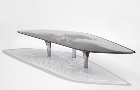 Out of Hand: Materializing the Postdigital at MAD - Liquid Glacial "Smoke" Coffee Table by Zaha Hadid and Patrik Schumacher