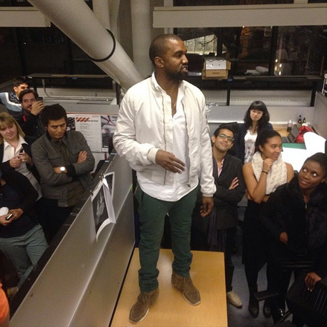 Kanye West at Harvard Instagram photo by joseramonsierra