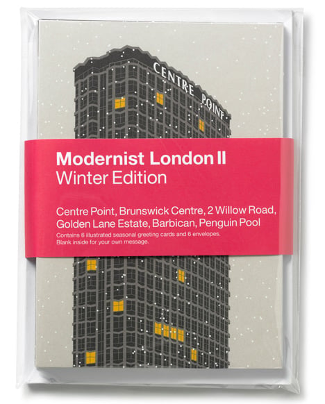 Modernist London Christmas cards pack Dezeen competition