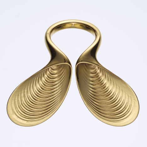 Ross Lovegrove 3D-printed gold jewellery