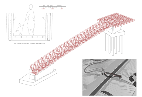 Sant Pere Sacarrera corten steel Footbridge by Alfa Polaris SL_dezeen_20