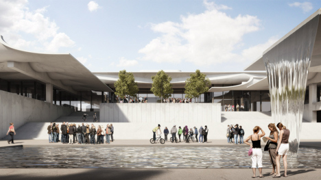 Schauspielhaus by Jørn Utzon for Zurich virtually constructed in realisticc renders by Virtual Design Unit