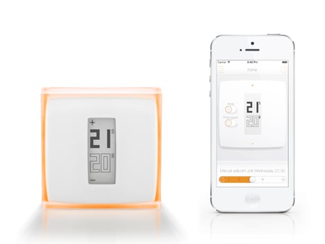 Thermostat controlled using a smartphone by Philippe Starck for Netatmo