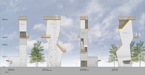 Adventure tower in concrete at Beldert Beach by Ateliereen Architecten_dezeen_15