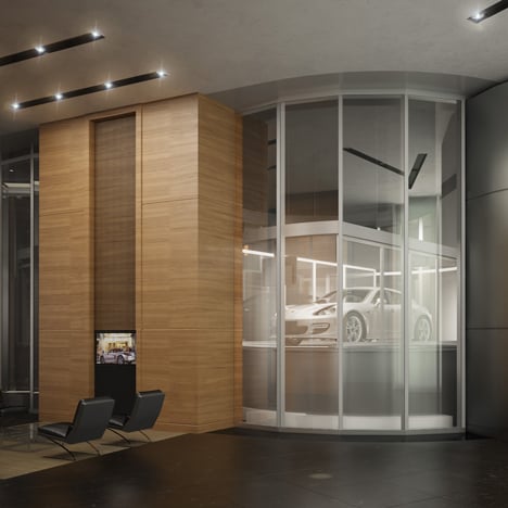 Car elevators in Porsche Design's Miami tower will give billionaires drive-in apartments