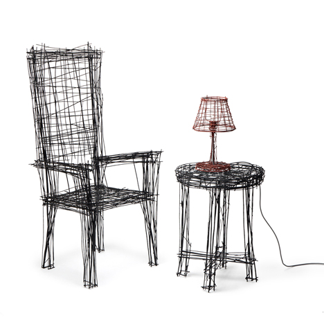 Furniture that looks like line drawings by Jinil Park