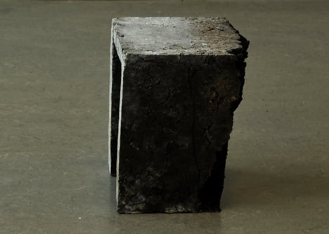 Furniture made from soil and baked like bread by Erez Nevi Pana
