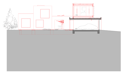 Section four of Haus von Arx by Haberstroh Schneider Architekten