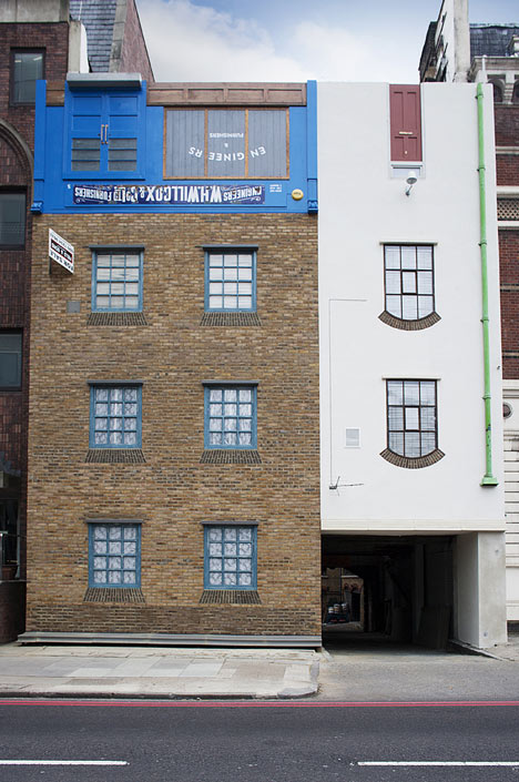 Miner on the Moon by Alex Chinneck is an upside-down building in London